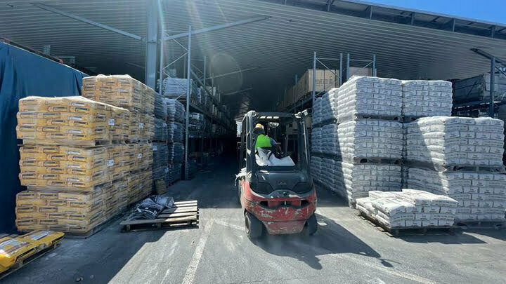 Transport de matériaux de BTP